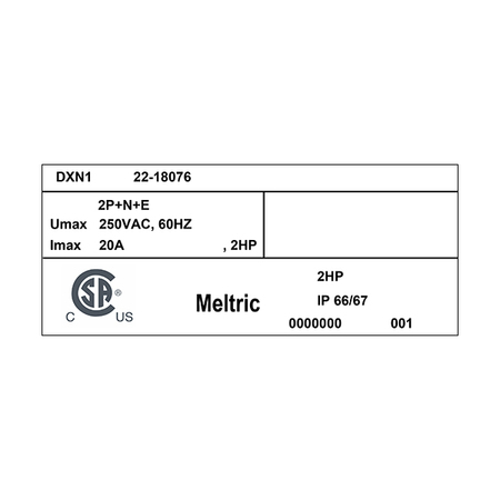 Meltric 22-18076 INLET 22-18076